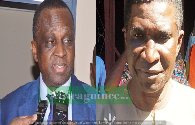 Antonio Souaré et Alpha Sény Camara, procureur du TPI de Kaloum, photomontage Africaguinee.com