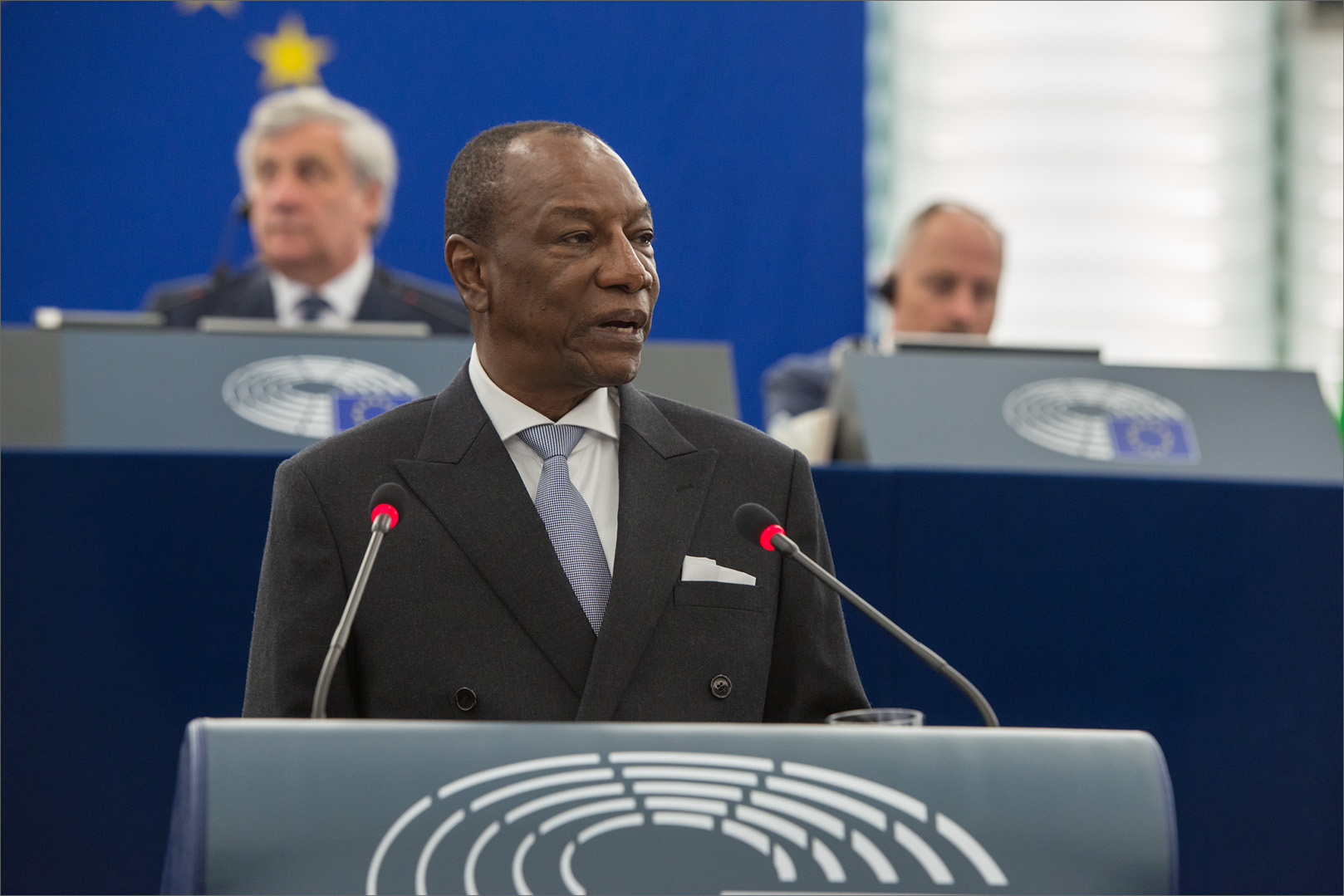 Alpha Condé Président de la République de Guinéé s'adresse à la plénière - © European Union 2018 – EP