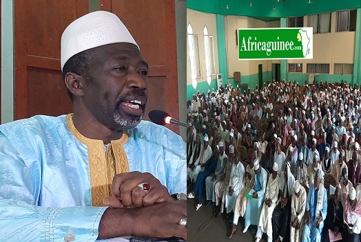 EI Hadi Aly Jamal BANGOURA face à des imams au centre islamique de Donka, image d'archive