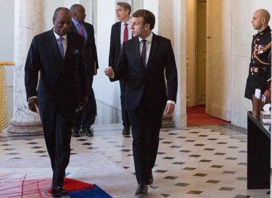 Alpha Condé et Emmanuel Macron