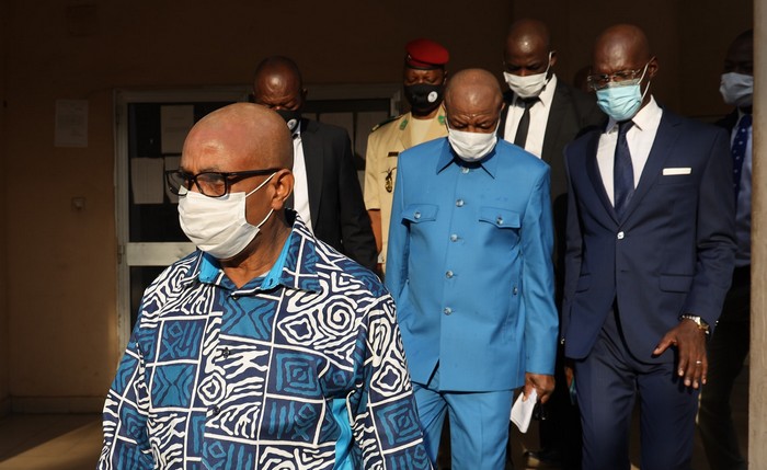 Alpha CONDE, président de la République  et son ministre de l'Education Dr Bano Barry