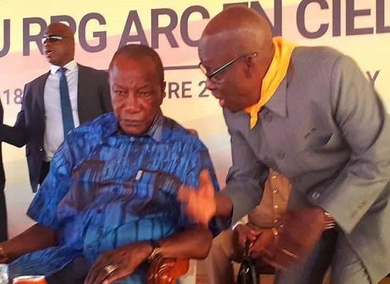 Alpha Condé, président de la République de Guinée et Dr Mohamed Diané