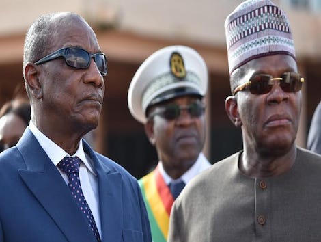 Alpha Condé, Président de la République de Guinée et son Premier ministre Kassory Fofana