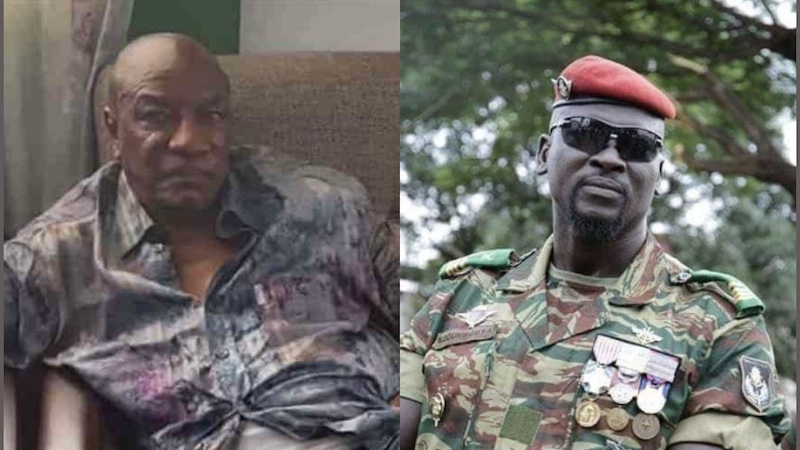 Alpha Condé et son tombeur colonel Mamady Doumbouya