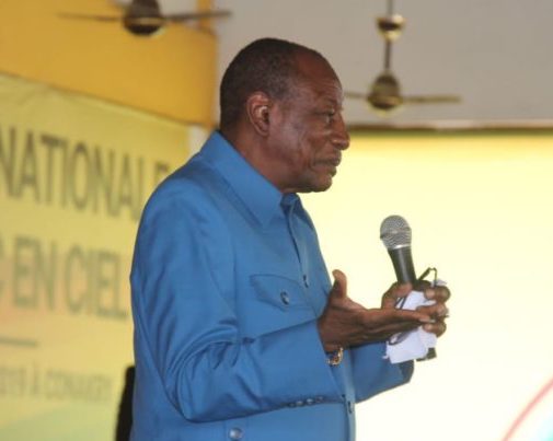 Alpha Condé, Président déchu de la République de Guinée au siège du Rpg Arc en ciel