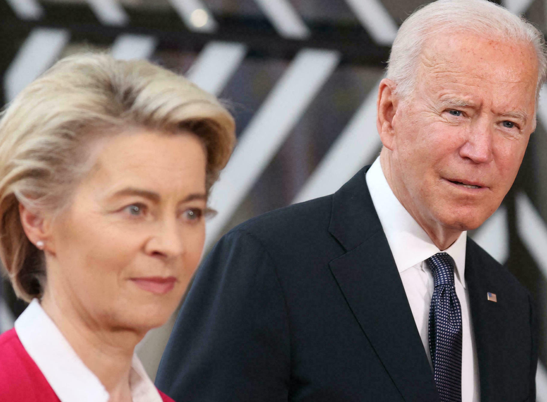Ursula von der Leyen Présidente de la Commission européenne et Joe Bien président des Etats-Unis
