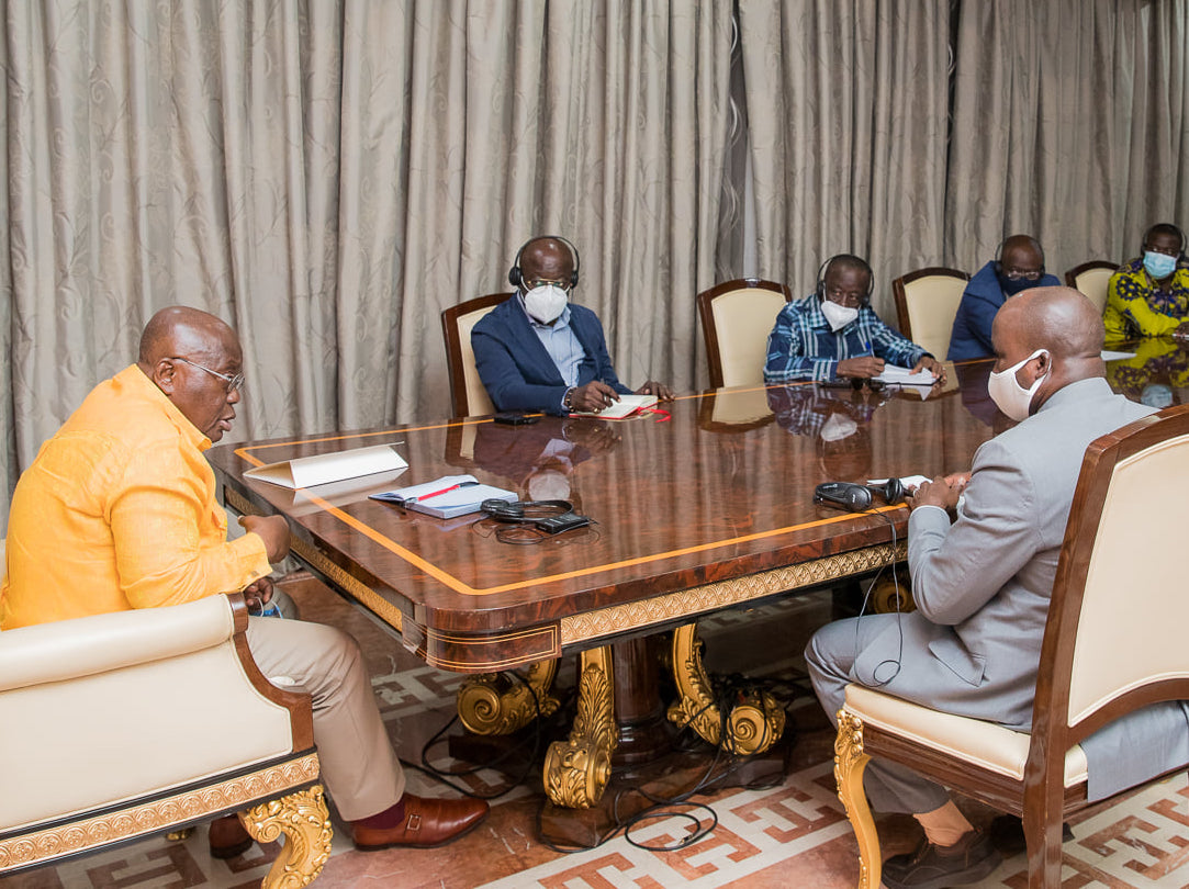 Nana Akufo-Addo  reçoit une délégation du CNRD à Accra, crédit photo présidence ghanéenne