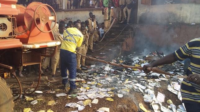 Incendie au collège Filira