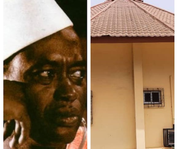 Diallo Telli et la maison où habite sa famille