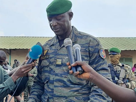 Colonel Balla Samoura, Haut commandant de la gendarmerie, directeur de la justice militaire, image d'archive