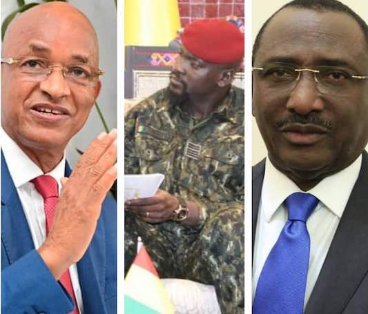 Cellou Dalein Diallo, Mamadi Doumbouya, président de la Transition  et Sidya Touré