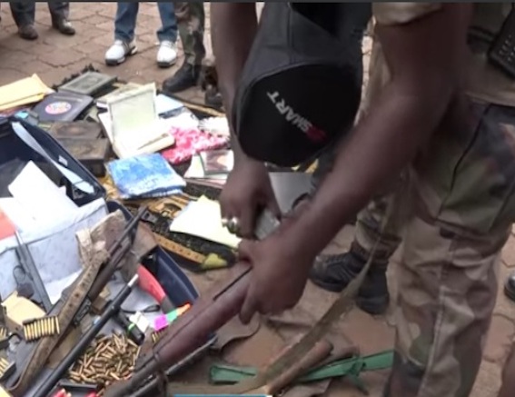 Les armes saisies chez Elhadj Abdoulaye Sow à Wanindara, selon la gendarmerie