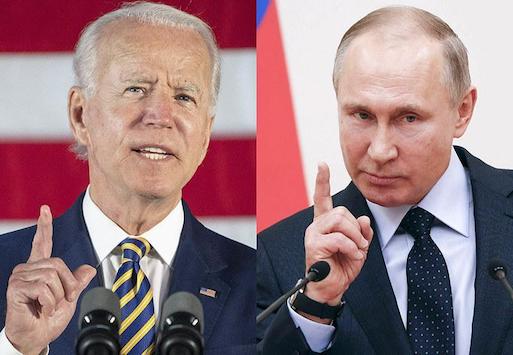 Joe Biden, Président des Etats-Unis et Vladimir Poutine, président de la fédération de Russie