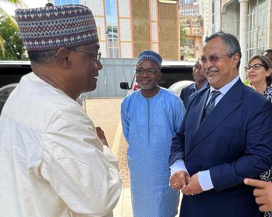 Mohamed Béavogui et Mahamat Saleh Annadif envoyé spécial de l'ONU en Afrique de l'Ouest
