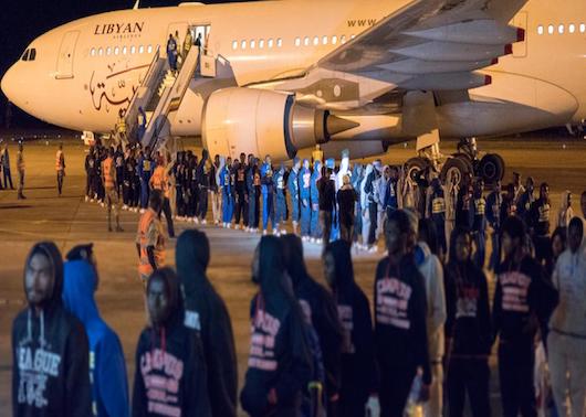 Des migrants guinéens accueillis à Conakry, crédit photo OIM Guinée