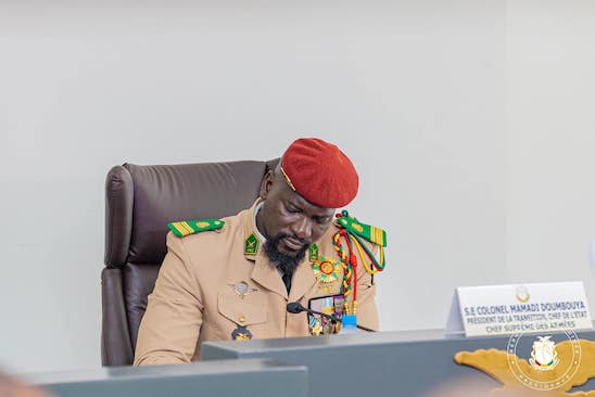 Colonel Mamadi Doumbouya, président de la transition guinéenne